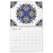 Farbige keltische Mandalas Kalender (Feb 2027)