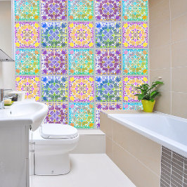 Farbige Keramik Fliesen Imitation geometrischer Mu Tapete