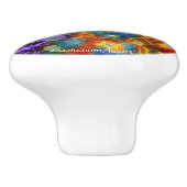 Farbige Keramik Keramikknauf (Seitenansicht)