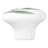 Farbige Keramik Knöpfe Blatt Keramikknauf (Seitenansicht)