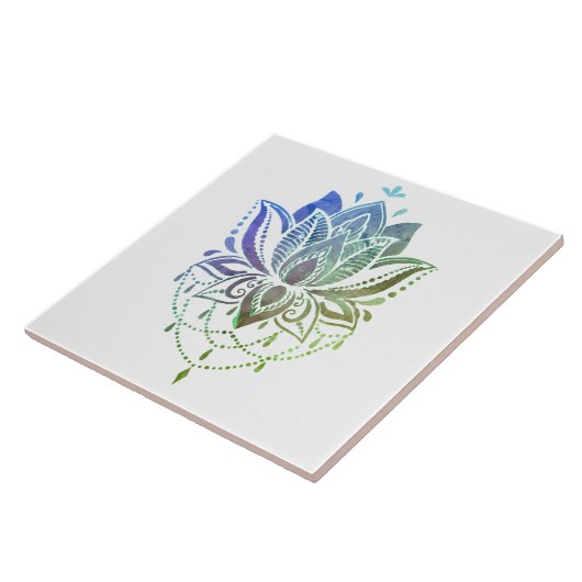 Farbige Keramik mit Blumenmuster Fliese (Seite)