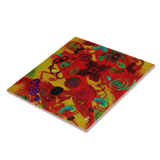 Farbige Keramik Tile Fliese (Seite)