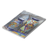 Farbige Keramik zum Verkauf im Zentrum von Loreto, Notizblock (Rotiert)