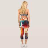 Farbige Kerzenhalter abstrakte Malerei Capri Leggings (Rückseite)