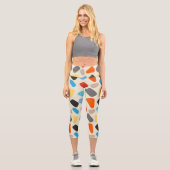 Farbige Kies Capri Leggings (Vorderseite)