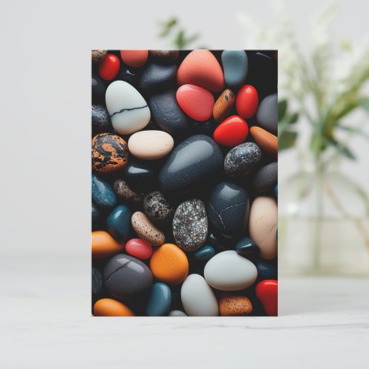 Farbige Kies Einladung (Stehend Vorderseite)