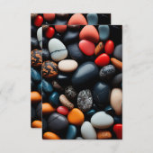 Farbige Kies Einladung (Vorne/Hinten)