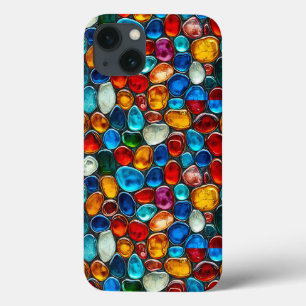 Farbige Kieselstein-Textur für stilvolles Aussehen Case-Mate iPhone Hülle