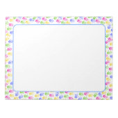 Farbige Kinder Hand drucken Notizblock (Vorderseite)