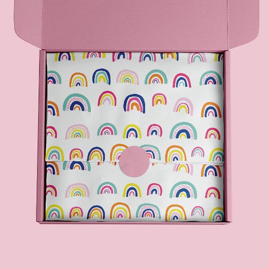 Farbige Kinder Regenbogenmuster Seidenpapier