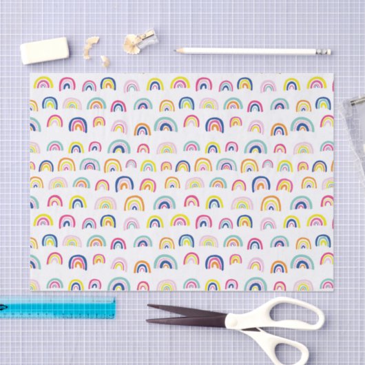 Farbige Kinder Regenbogenmuster Seidenpapier (Handwerk)