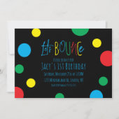 Farbige Kindergeburtstag Jump Bounce Balls Black (Vorderseite)