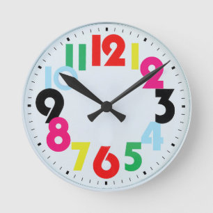 farbige Kinderwand Runde Wanduhr