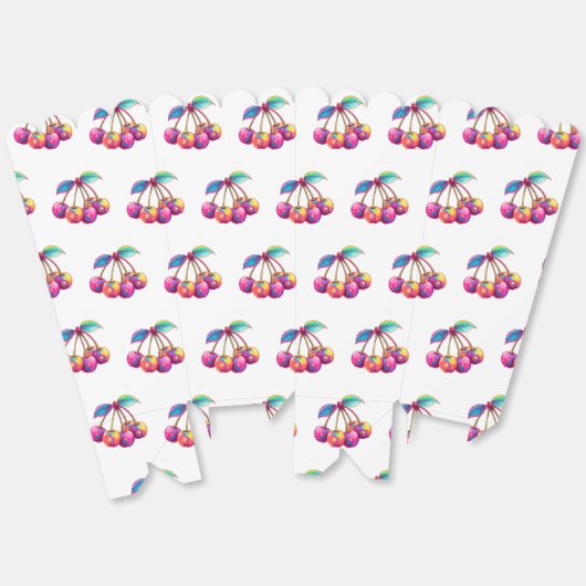 Farbige Kirschen Geschenkschachtel (Ungeklappt)