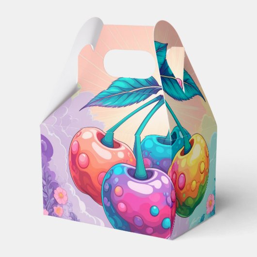 Farbige Kirschen Geschenkschachtel (Rückseite)