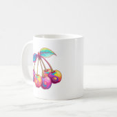 Farbige Kirschen Kaffeetasse (Vorderseite Links)