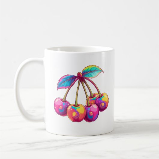 Farbige Kirschen Kaffeetasse (Links)