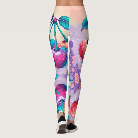 Farbige Kirschen Leggings (Rückseite)