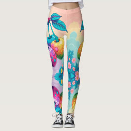 Farbige Kirschen Leggings