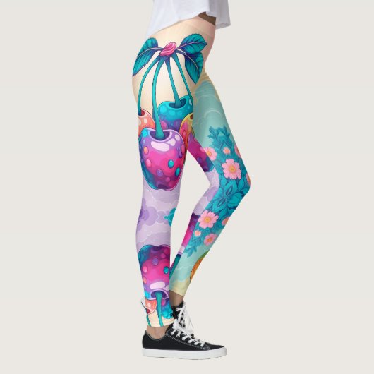 Farbige Kirschen Leggings (Rechts)
