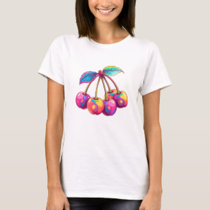 Farbige Kirschen T-Shirt