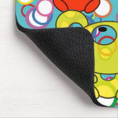 Farbige Kittys auf Kreisläufen Maus Pad Mousepad (Ecke)
