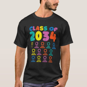 Farbige Klasse der Checkliste 2034 wächst mit mir  T-Shirt