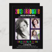 Farbige Klasse des Graduate Foto 2013 Einladung (Vorne/Hinten)