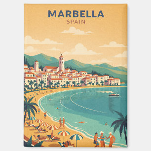 Farbige klassische Marbella Spanien Reise Elegante Magnet