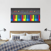 Farbige Klaviertastatur Leinwanddruck (Insitu (Schlafzimmer))