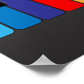 Farbige Klaviertastatur Poster (Ecke)