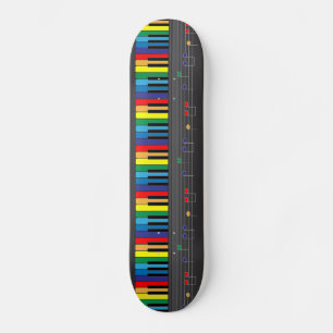 Farbige Klaviertastatur Skateboard