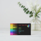 Farbige Klaviertastatur und Visitenkarte (Stehend Vorderseite)