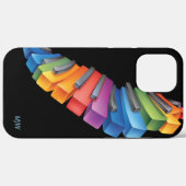 Farbige Klaviertastaturmusik mit dem Monogramm Case-Mate iPhone Hülle (Rückseite (Horizontal))