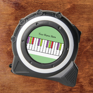 Farbige Klaviertasten Musik Kinder Personalisiert Maßband