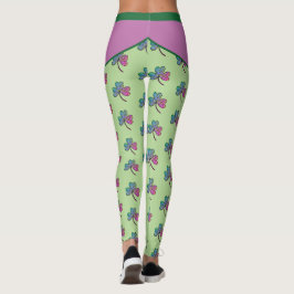 Farbige Kleeblatt-Leggings Leggings
