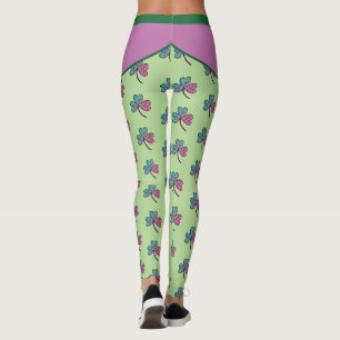 Farbige Kleeblatt-Leggings Leggings