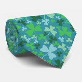 Farbige Kleeblätter Krawatte (Gerollt)