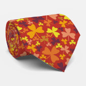 Farbige Kleeblätter Krawatte (Gerollt)