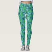 Farbige Kleeblätter Leggings (Vorderseite)