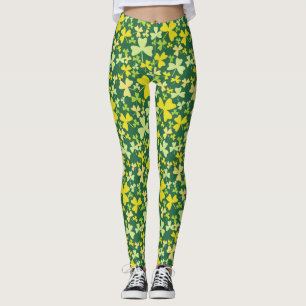 Farbige Kleeblätter Leggings
