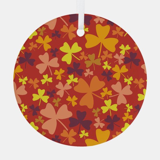 Farbige Kleeblätter Ornament Aus Glas (Rückseite)