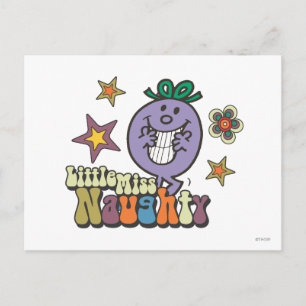 Farbige kleine Miss Naughty Postkarte
