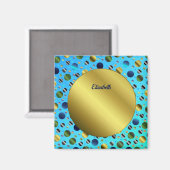 farbige kleine Punkte digital überlagern Magnet (Vorderseite/Rückseite)