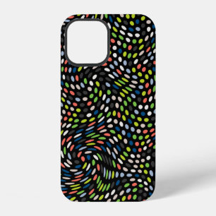 Farbige kleine Punkte Hintergrund. Kreise Welle. A iPhone 12 Hülle
