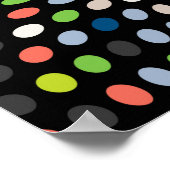 Farbige kleine Punkte Hintergrund. Kreise winken.  Poster (Ecke)