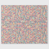 Farbige kleine Quadrate geometrisches Muster Geschenkpapier (Flach)