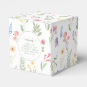 Farbige kleine Wildblume Babydusche Geschenkschachtel (Rückseite)