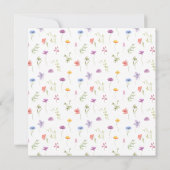 Farbige kleine Wildblume Mädchen Dusche Quadrat Einladung (Rückseite)
