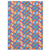 Farbige Klemmbrett mit einem lebendigen geometrisc (Rückseite)